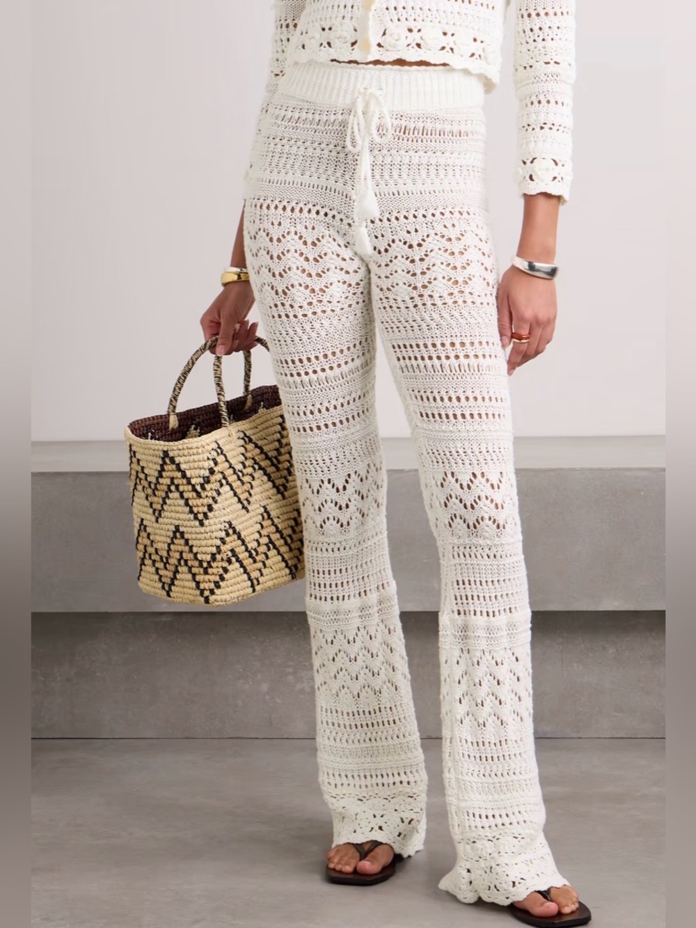 LoveShackFancy Fosta Crochet Pants